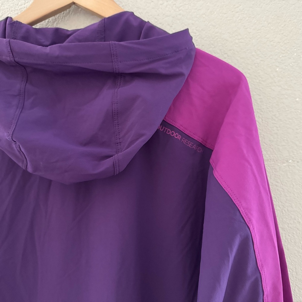 Outdoor Research Ferrosi Hood Jacket Womens XL Nylon Purple Windbreaker Outdoor - Picture 9 of 13